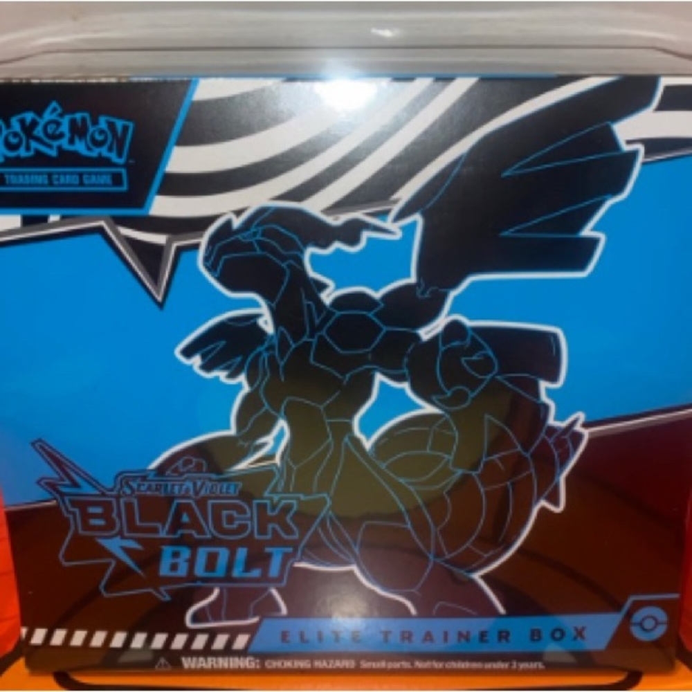 Pokemon Scarlet & Violet Black Bolt Elite Trainer Box - Blue and Black